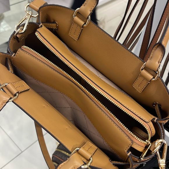 MICHAEL KORS
Reed Large Leather Belted Satchel Crossbody CZ Purse 
Crocodile - Picture 9 of 16